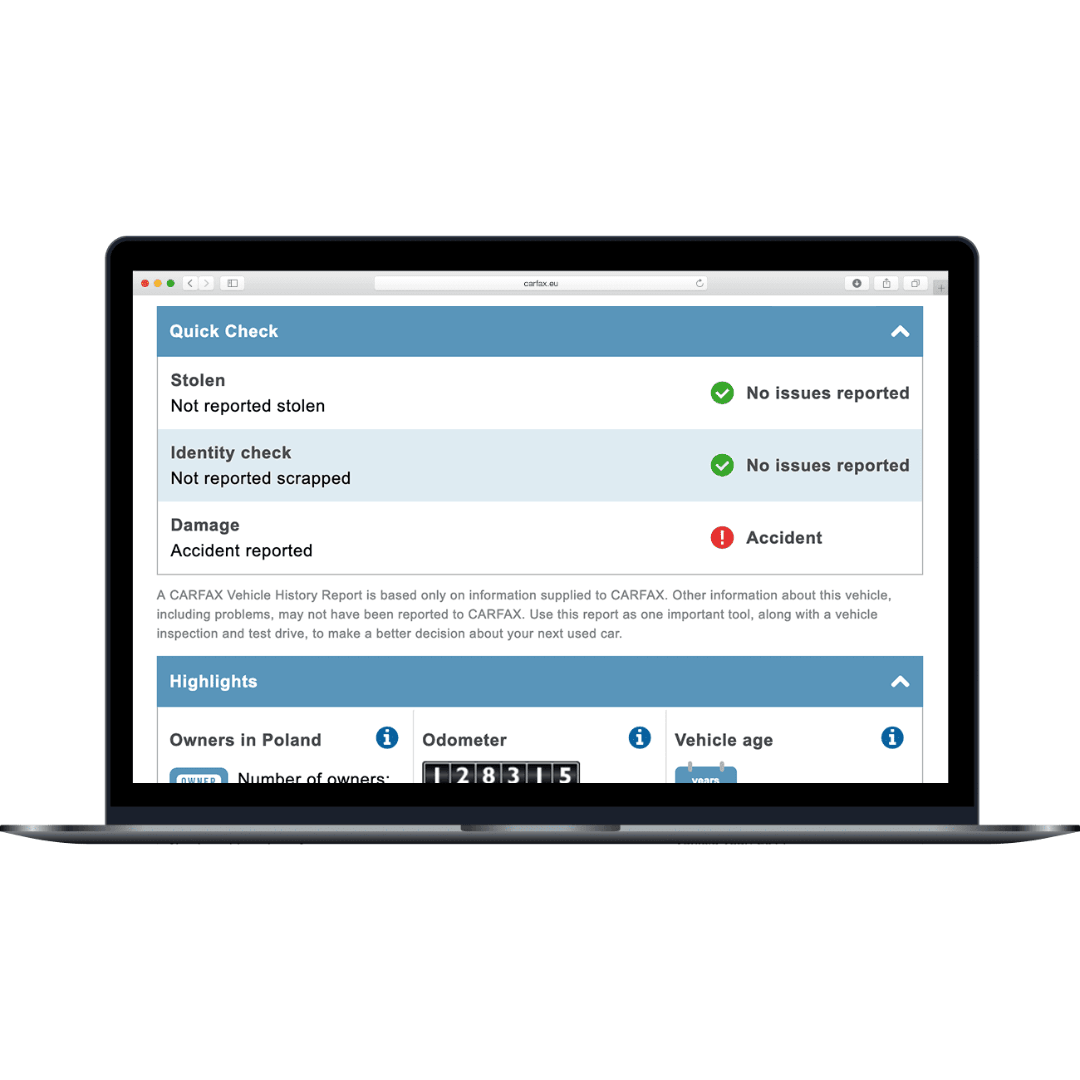 Vehicle History Report Carfax Europe